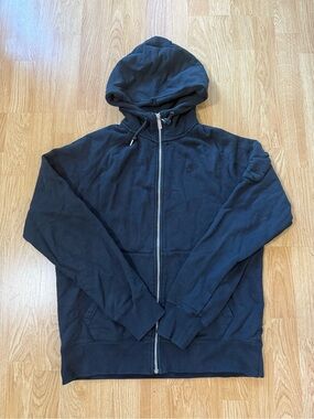 Nike Sportswear AW77 Full Zip Hoodie Men Black Heavyweight 433144 - 010 - Size M